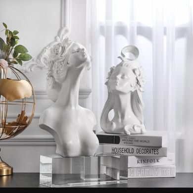 Exotic Half Body Woman Sculpture