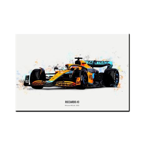 Watercolor Formula One Racing Cars Canvas Art - Image 7