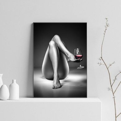 Nude Lady Wine Painting - Image 4