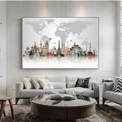 Wonders of The World Canvas Art - Image 2
