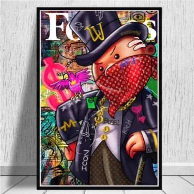 Monopoly Graffiti Canvas Artwork - Image 2