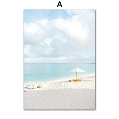 Santorini Beach Seaside Town Landscape Canvas Art - Image 6