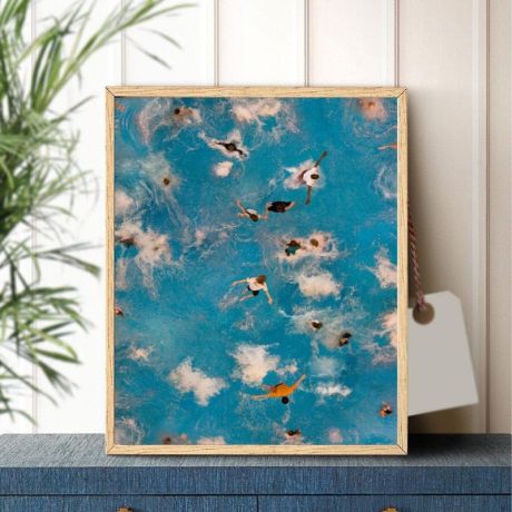 Swimming Pool Aerial Photography Canvas Art - Image 2