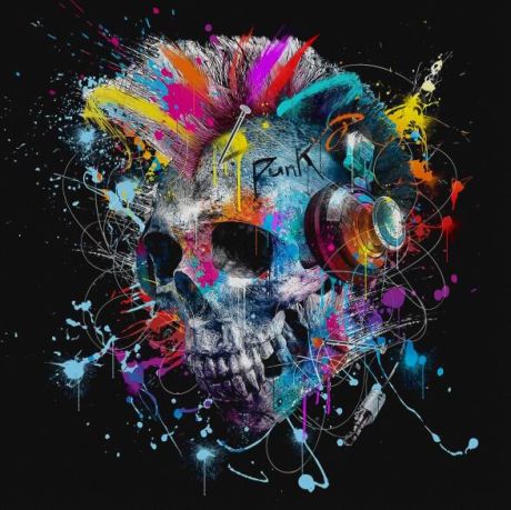 Graffiti Skull Headphone Canvas Art - Image 6