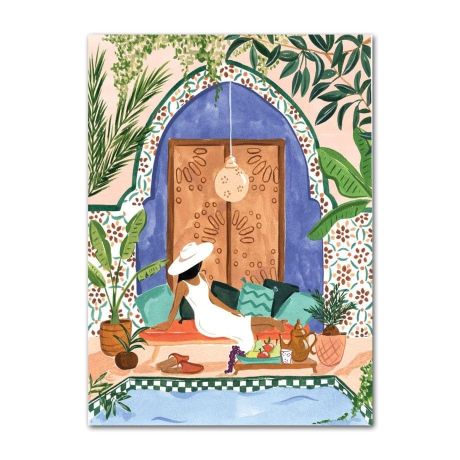 Moroccan Tropical Scenery Canvas Art - Image 5