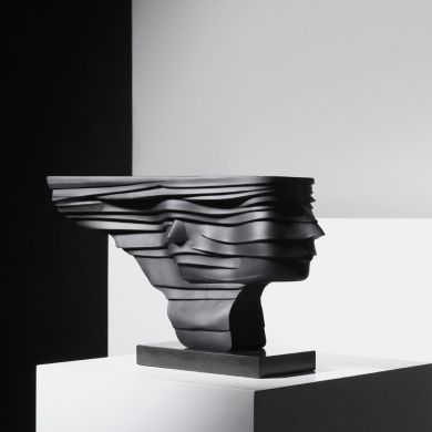 Abstract Wind Blowing Character Sculpture