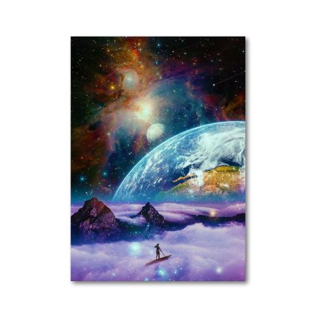 Outer Space Galaxy Time Travel Canvas Art - Image 18