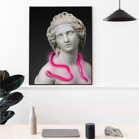 Sculpture Of Medusa Canvas Art - Image 5
