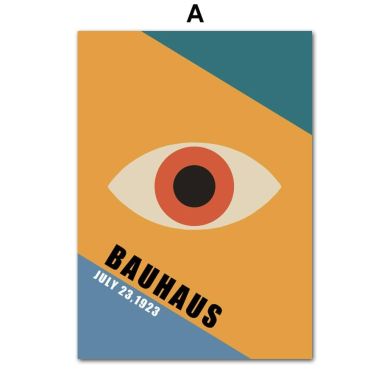 Bauhaus Geometric Abstract Line Pattern Canvas Art - Image 6