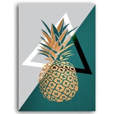Emerald Flamingo & Pineapple Canvas Art - Image 6
