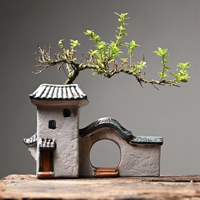 Oriental Antique House Figurine