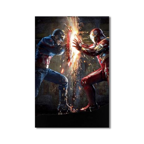 Captain America VS Ironman Canvas Art - Image 1