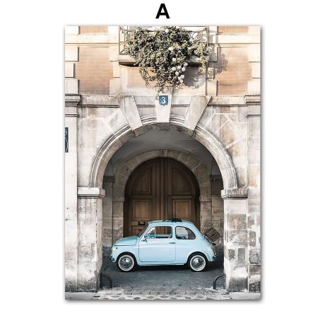 Europe Vintage Village Gallery Wall Canvas Art - Image 5