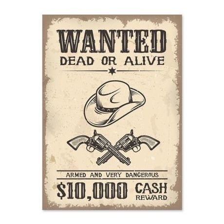 Vintage Wild West Poster Canvas Art - Image 8