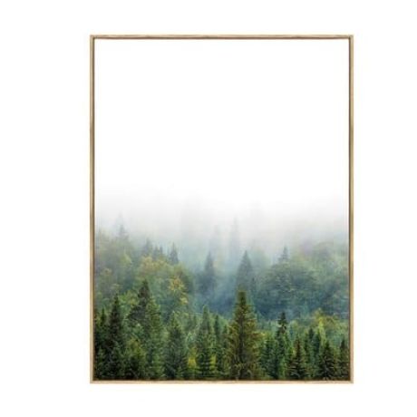 Pine Forest Landscape Inspiring Quote Canvas Art - Image 6