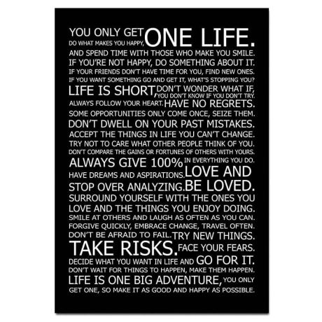 Motivational Life Quotes Canvas Art - Image 9