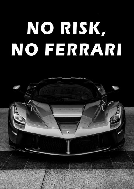 No Risk No Ferrari Canvas Art - Image 1