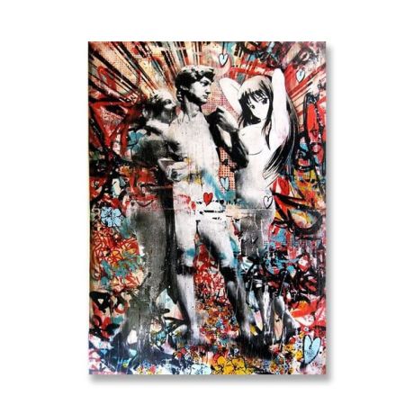 Sculpture David Graffiti Abstract Canvas Art - Image 7