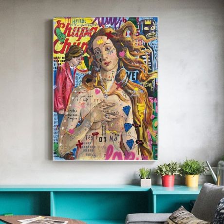 The Birth Of Venus Graffiti Canvas Art - Image 2