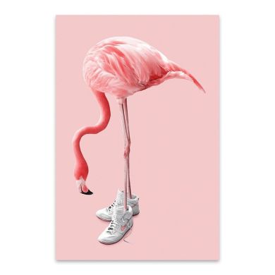 Flamingo Movement Canvas Art - Image 1