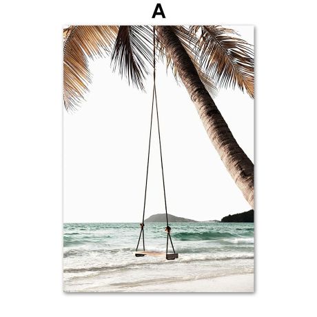Island Summer Gateway Beach Gallery Wall Canvas Art - Image 5