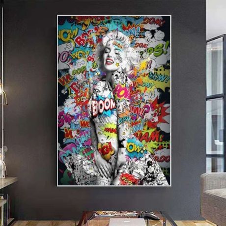 Boom Graffiti Marilyn Monroe Canvas Art - Image 2
