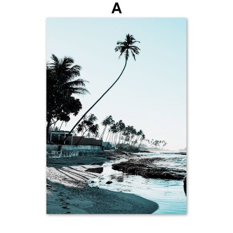 Coconut Island Seagull Ripple Sky Canvas Art - Image 5