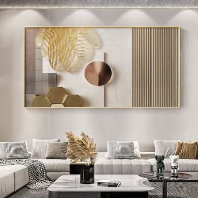 Nordic Abstract Gold Wall Art - Image 2