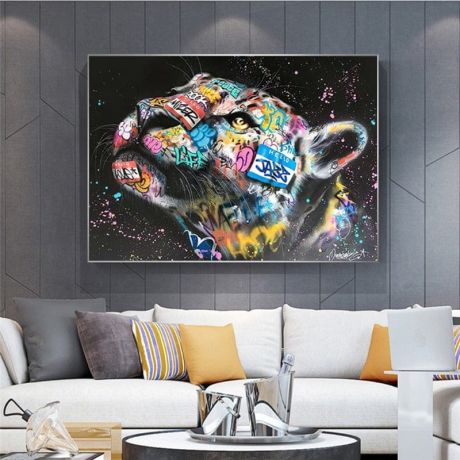 Graffiti Cheetah Canvas Art - Image 2