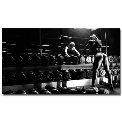 Sexy Booty Bodybuilding Girl Canvas Art - Image 1