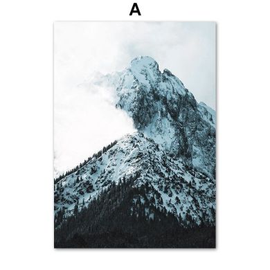 Snow Alps Jungle Lake Gallery Wall Canvas Art - Image 5