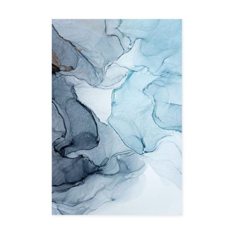 Abstract Blue Sky Marble Canvas Art - Image 6