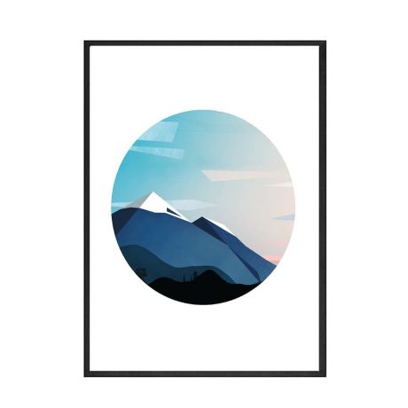 Geometric Abstract Alpine Mountain Canvas Art - Image 8