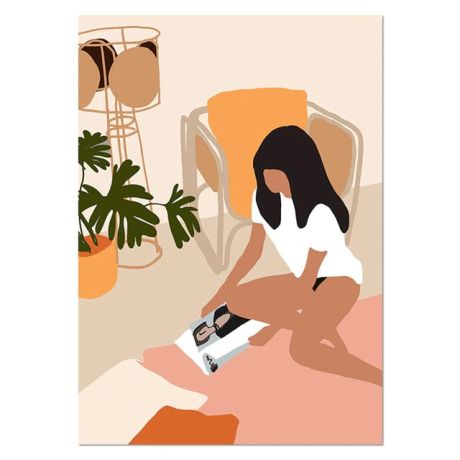 Vintage Fashion Girl Canvas Art - Image 7