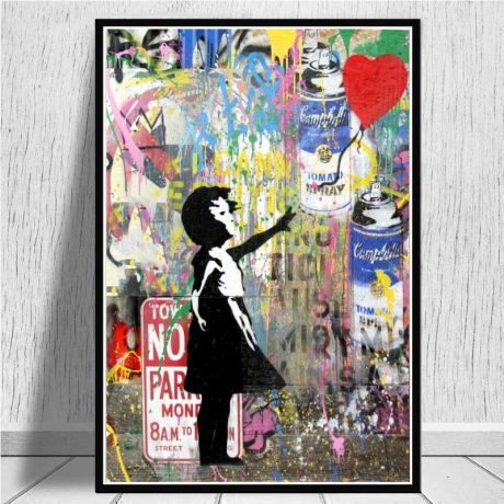 Banksy Graffiti Canvas Art - Image 3