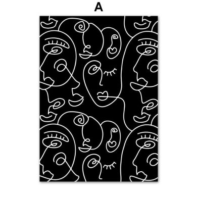 Black And White Abstract Gallery Wall Canvas Art - Image 7