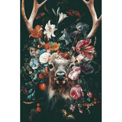 Flowers & Animals Painting Canvas Art - Image 4