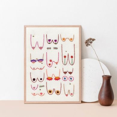 Floral Boobs Canvas Art - Image 4