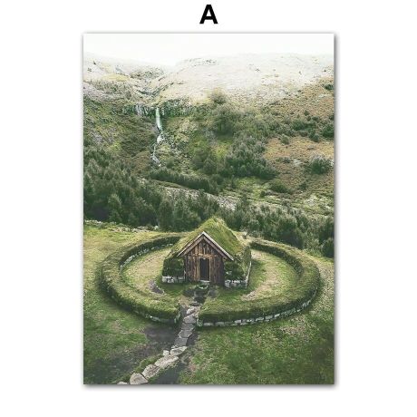 Forest Lodge Landscape Canvas Art - Image 5