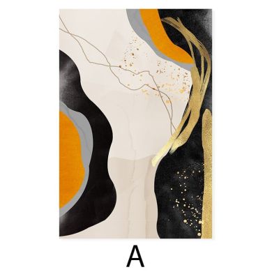 Gold Brush Abstract Painting Canvas Art - Image 6
