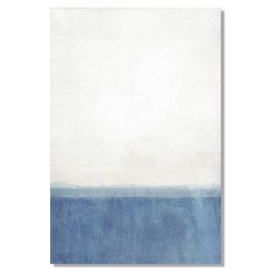 Impressionist Blue and Black Canvas Art - Image 1
