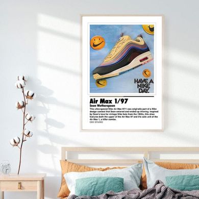 Nike Air Max Sneaker Vintage Canvas Art - Image 2