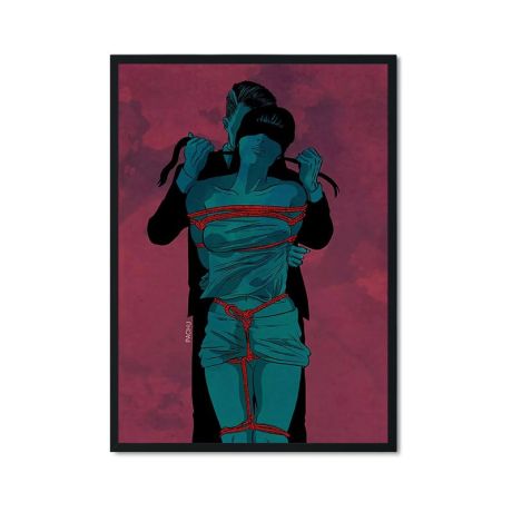 Nude Naughty Erotic Couple Canvas Art - Image 8