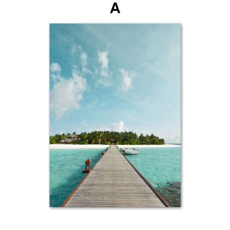 Summer in Tropical Island Resort Canvas Art - Image 5