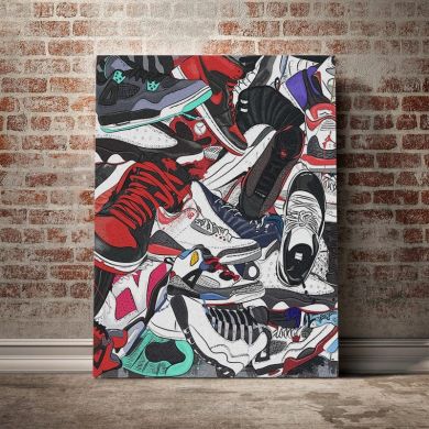 Sneakers Collection Fashion Trend Canvas Art - Image 2