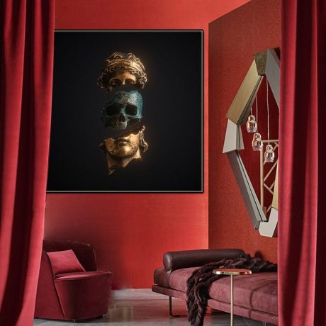 David Head and Skull Canvas Art - Image 2