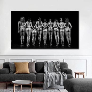 Nude Lady Model Canvas Art - Image 2