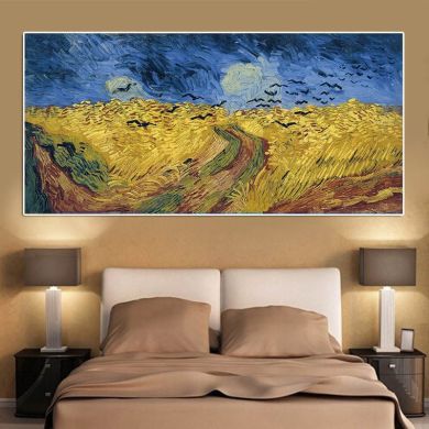 Van Gogh Wheat Field Painting Canvas Art - Image 2