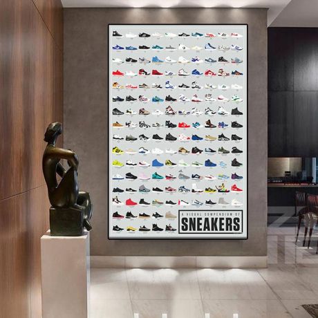 Visual Hall of Sneakers Canvas Art - Image 3