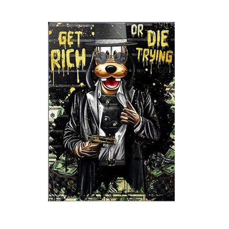 Get Rich Or Die Trying Canvas Art - Image 1